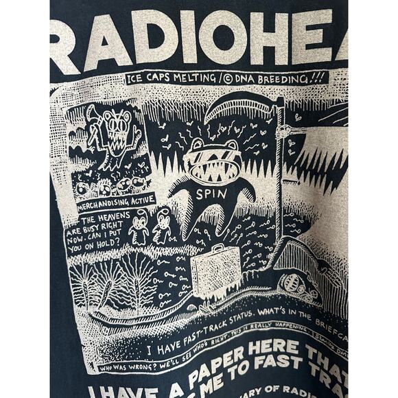 Radiohead "Fast-Track" Vintage T-shirt Reprint Brockum Tag Single Stitch Shirt - Picture 4 of 7